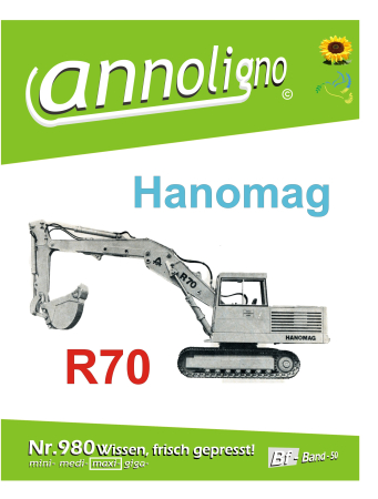 Hanomag Bagger/Kettenbagger Typ R 70 Bild- Ersatzteilliste & Explosionszeichnungen - annoligno 980